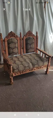 Namoradeira Rústica de Madeira maciça