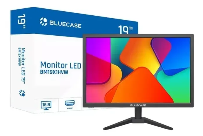 Monitor 19 Polegadas Led Bluecase Hd  Hdmi Vga Preto Novo Lacrado Loja Coimbra