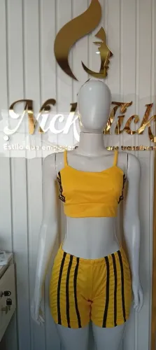 Lindo conjunto fitness amarelo, ideal para seus treinos