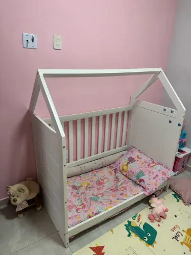 Berço 3 em 1 - Vira cama montessoriana (3 alturas)