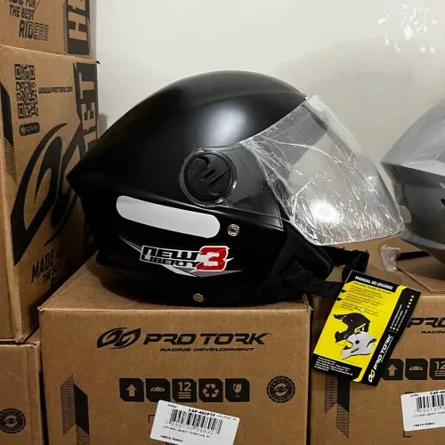 Capacete pro Tork aberto preto 58 e 60