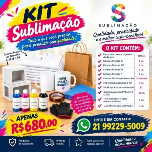 KIT SUBLIMAÇÃO