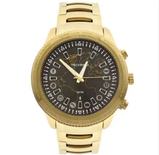 Relógio Technos Connect Híbrido Dourado