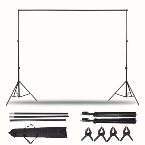 Suporte de Fundo Fotográfico 2x2m com Bolsa e 4 Presilhas
