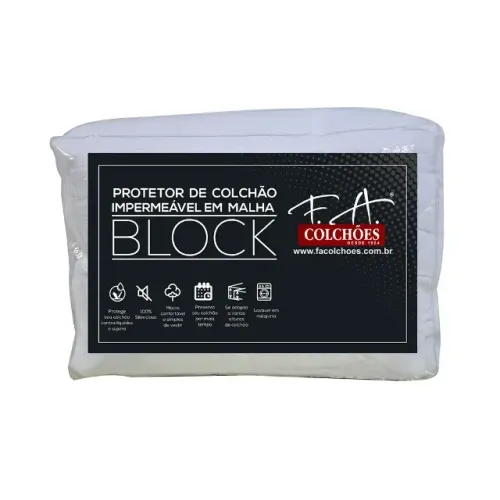 Protetor de Colchão Impermeável Block - King Size 193x203x36 - Select Colchões