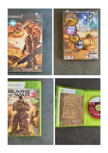 JOGOS XBOX360 E PS2 JAK3 E GOW