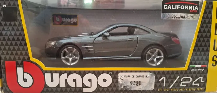 Miniatura Mercedes SL 500 Coupe Cinza escala 1.24