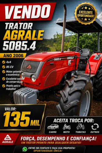 Trator Agrale 5085.4 (ano 2006) - 4x4 - 85 cv