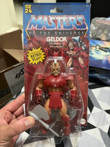 Action figure MOTU, Geldor, Modelo Retrô, novo, importado e original 