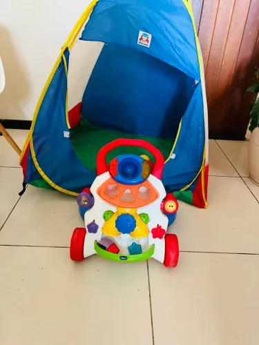 Kit andador chicco com Luzes e sons brinde barraquinha 