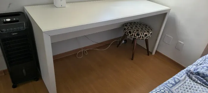 Mesa escrivaninha branca 162x60x74