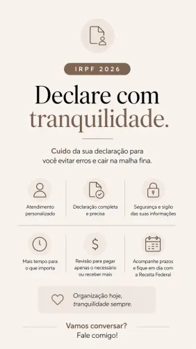 DECLARAÇÃO DE IMPOSTO DE RENDA 2026 (IRPF) 