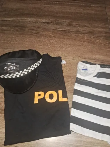 Kit fantasia carnaval policia e ladrão