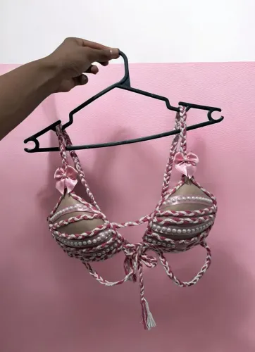 Top/Cropped Croche Rosa EXCLUSIVO 