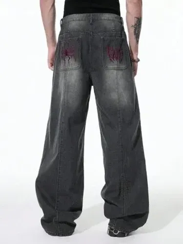 Calça jeans super baggy romwe streetwear- tam p (vestem/g)