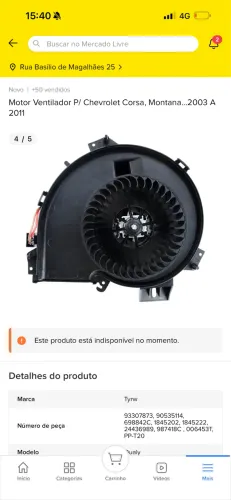 Motor ventilador do ar condicionado corsa, Montana 2003 a 2011