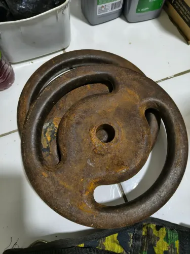 Par de anilhas de aço de 10kg cada