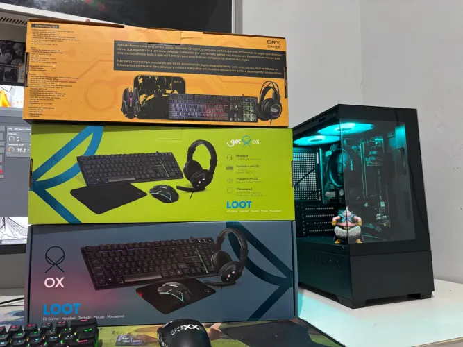 Pc gamer completo novo e garantia - Ryzen 5 + monitor 22 + kit completão wyll infor