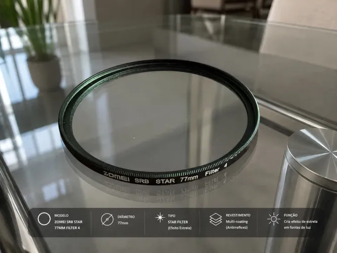 Filtro para lente 77mm