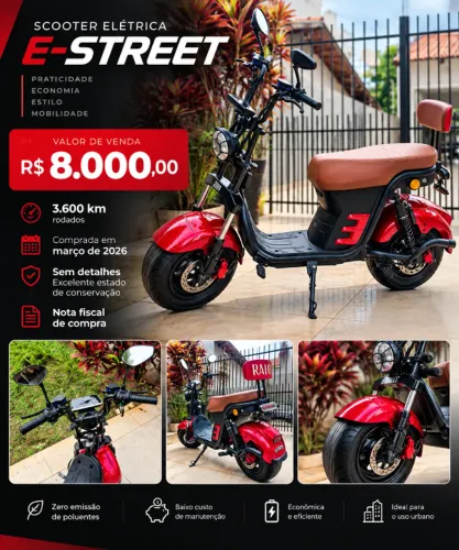 SCOOTER / MOTO ELÉTRICA RAIO - 1000W