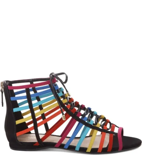 Rasteira Rainbow Pop Multi Arezzo n° 38