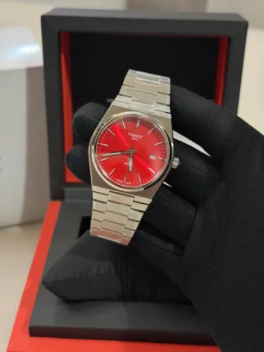 Relógio Tissot Prx 40mm vermelho novo