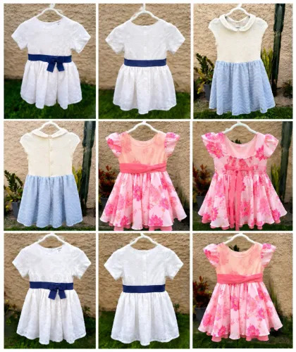 Vestidos infantis 12 meses - 2 anos e 3 anos