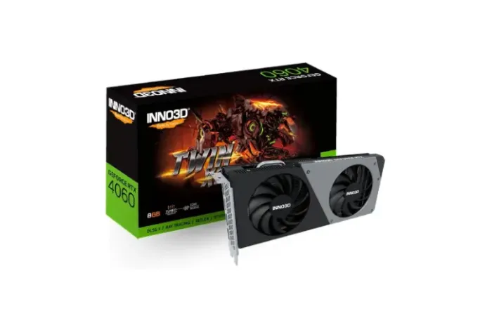 RTX 4060 Inno3D Twin X2 NVIDIA Geforce, 8GB G-Sync, DLSS, Ray Tracing