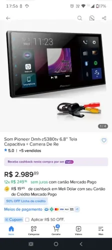 Multimídia Pioneer 2din