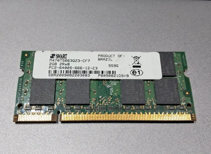 Memória RAM 2 GB DDR2 800 MHz Notebook