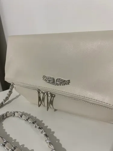 Bolsa estilo Zadig Voltaire cor creme