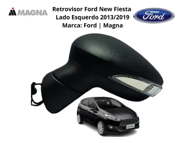 Retrovisor Ford New Fiesta Elétrico Com Pisca 2013/2019 Le (Usado)