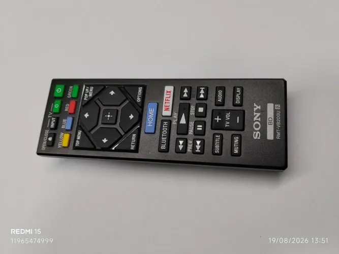 Controle remoto Sony RMT-VB200U para Bluray player sony