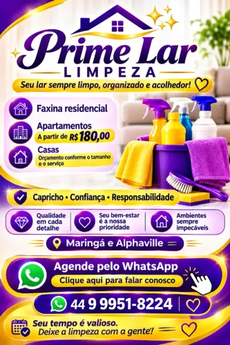 Diarista em Maringá - Limpeza de Casas e Apartamentos