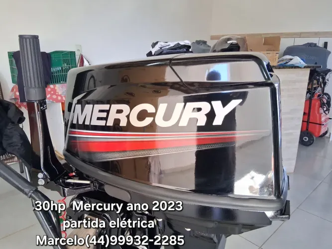 Motor de popa 30hp Mercury com partida,ano 2023 por motor de menor valor ou parcelo em 18x