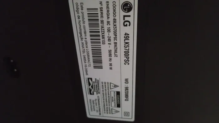 Tv LG tela quebrada