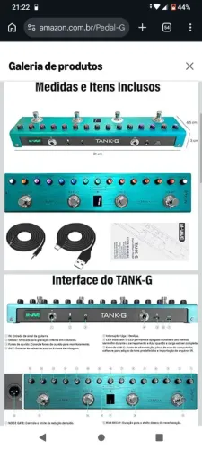 Pedaleira tank g ( nova,,,)