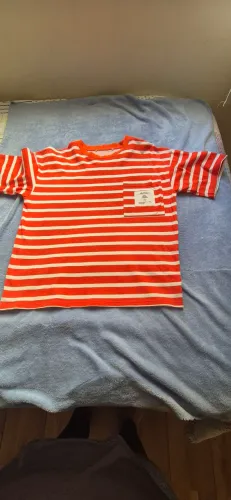 Camiseta infantil listrada . Tamanho 8 .Marca Zara original