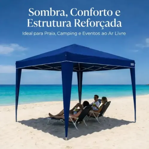 Tenda Gazebo MOR 3x3 articulada sanfonada com bolsa