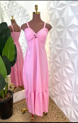 Vestido Rosa Tamanho U veste 36/42 (NOVO)