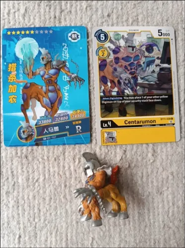 Colecionável Digimon Centarumon + 2 Cards Originais Digimon: Centarumon + Centarumon [R]