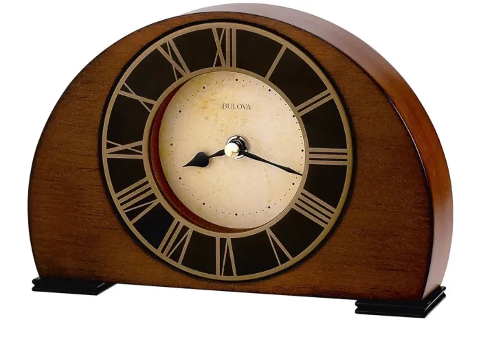 Relógio Bulova de Mesa Madeira novo