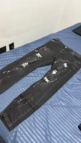 calça jeans jogador preta