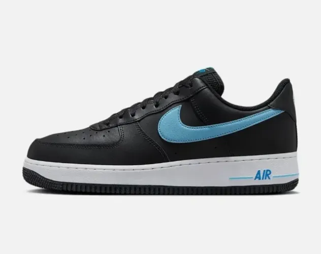 Tênis Nike Air Force 1 '07 Preto/Azul - NOVO | IMPORTADO EUA
