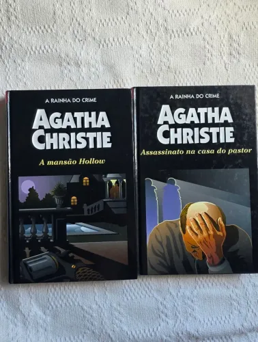 Livros Agatha Christie Assassinato na casa do pastor e A Mansão Hollow