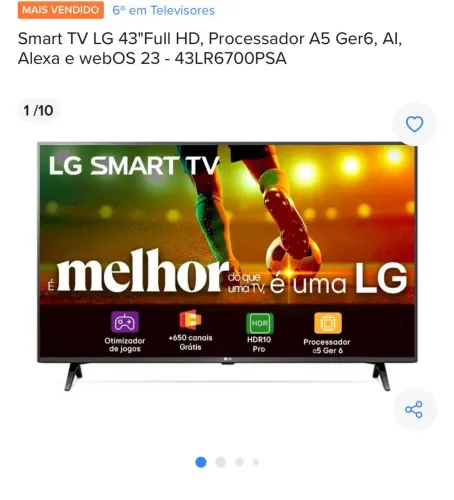SMART TV 43 polegadas