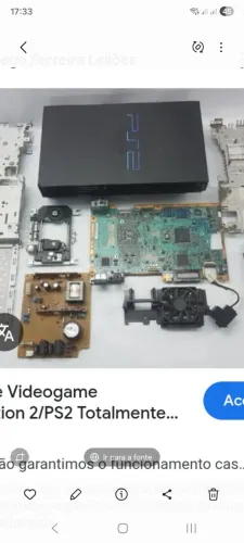 ps2 desmontado mais mante e cabos