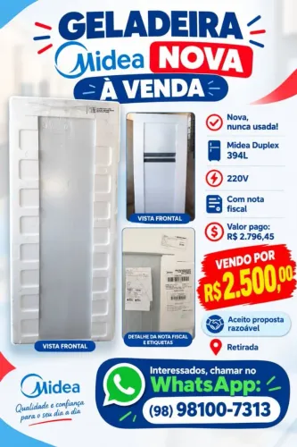 Vendo Geladeira duplex Nova