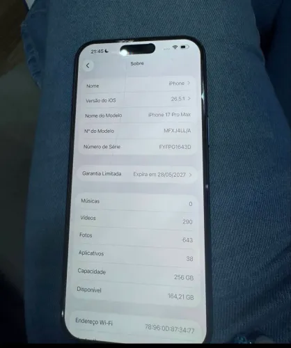 iPhone 17 pro Max azul