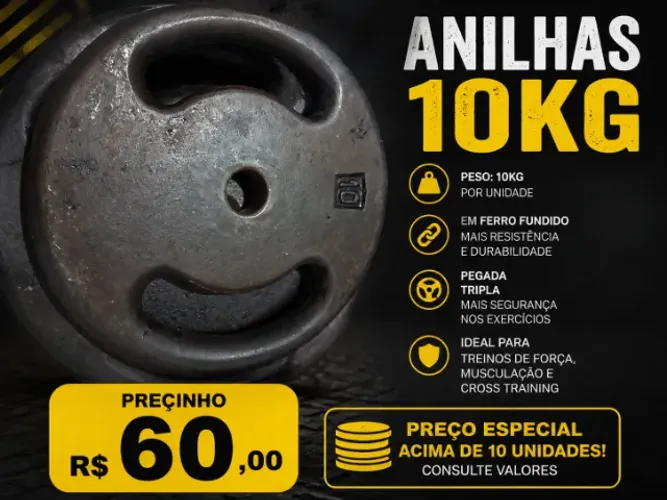 ANILHAS 10KG - FERRO FUNDIDO